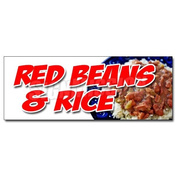 Signmission RED BEANS AND RICE DECAL sticker louisiana cajun new orleans homemade, D-12 Red Beans And Rice D-12 Red Beans And Rice - main
